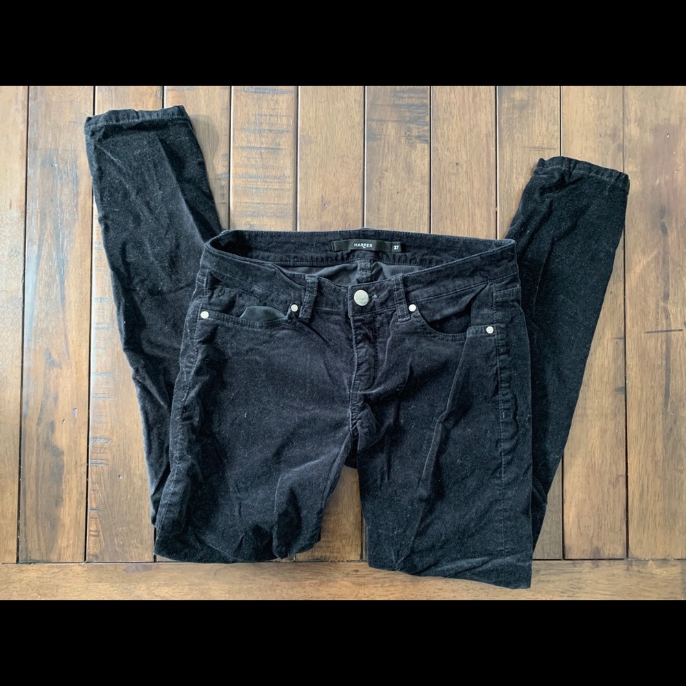 HARPER VELVET ANKLE PANTS SZ 27